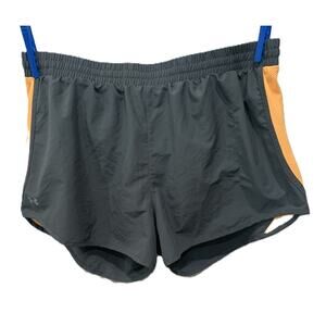 Under Armour Heatgear Womens Athletic Shorts Lined Sports Gym Workout Gray Sz XL
